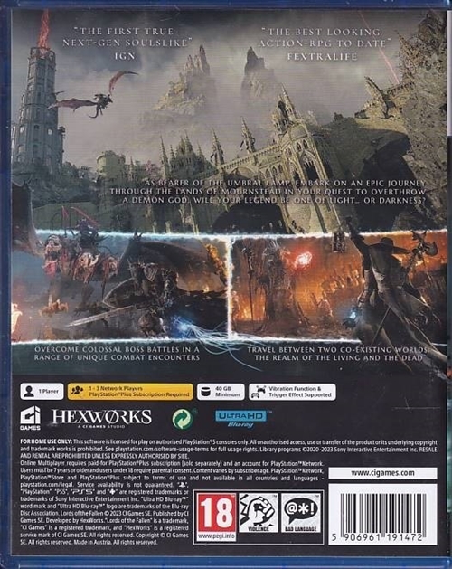 Lords of the Fallen - PS5 (B-Grade) (Genbrug)